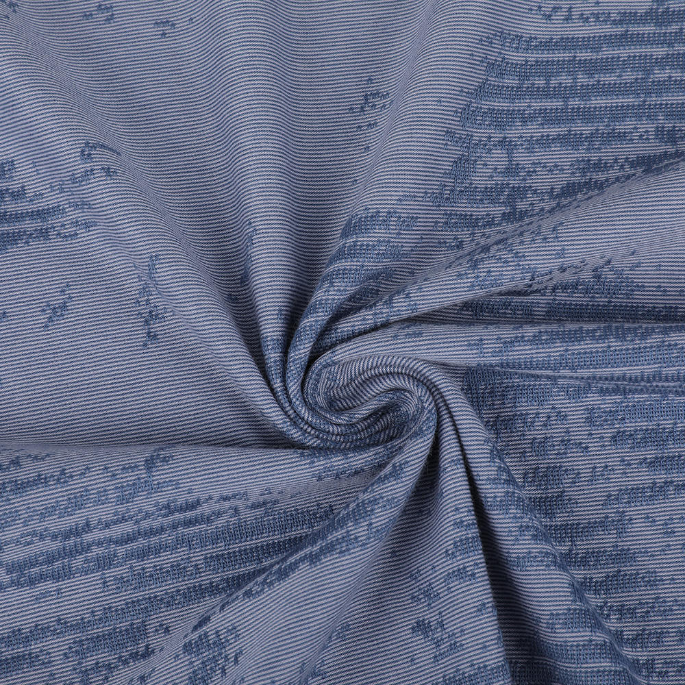 Breathable Eco-friendly LA Liquid Ammonia Jacquard Transfer Knitted Fabric