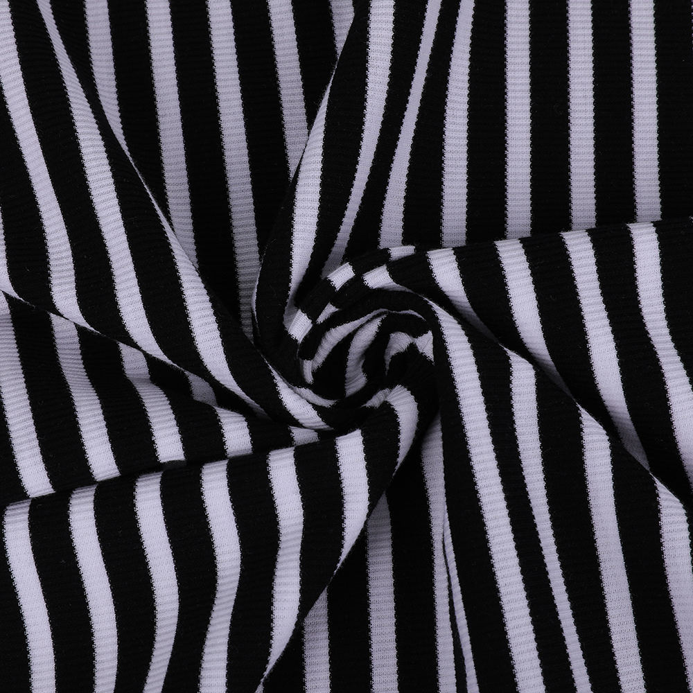 Eco-friendly Comfortable Stripe Inner Wear Knitted Fabrics Suitable for Women's Clothing