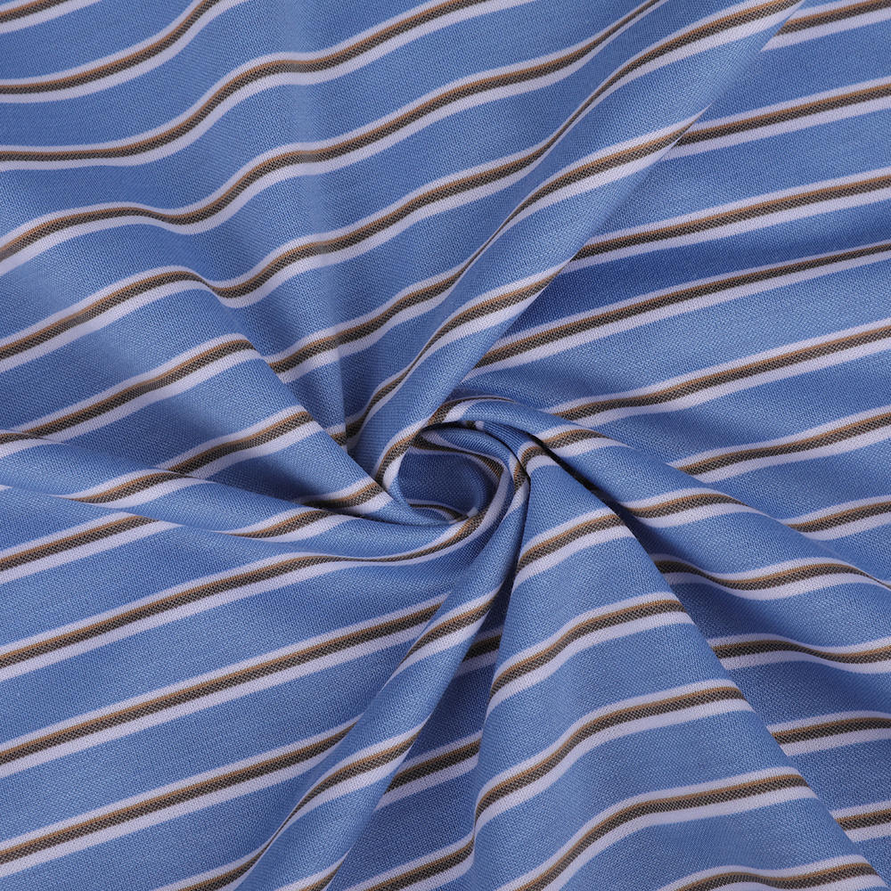 Sesame-point Crisp Striped Jacquard Shirt Fabric