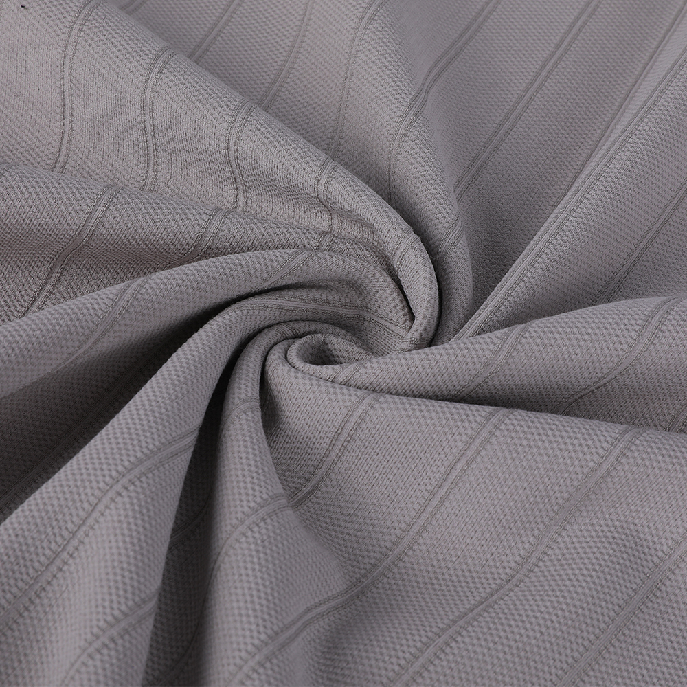 Double Jacquard Moisture Absorption and Quick Drying Anti-snagging Silk Cotton and Polyester Sports Leisure Fabric